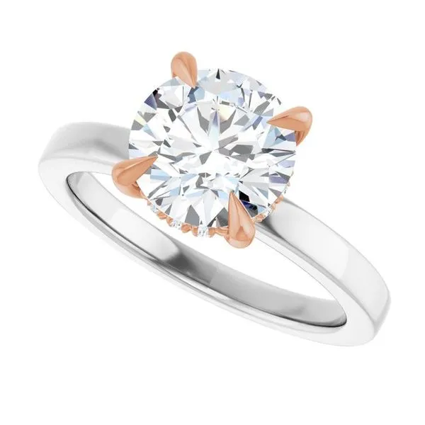 Claw-Prong Hidden Halo-Style Engagement Ring Image 5 Raleigh Diamond Fine Jewelry Raleigh, NC
