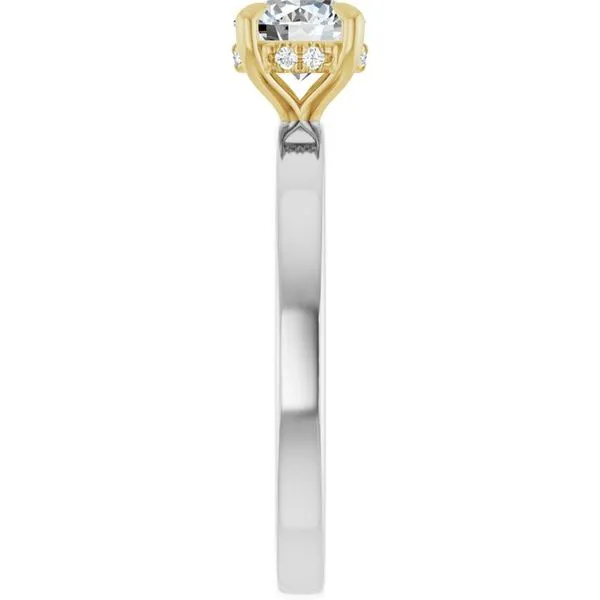 Claw-Prong Hidden Halo-Style Engagement Ring Image 4 Northwood Jewelers Northwood, OH