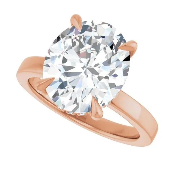 Claw-Prong Hidden Halo-Style Engagement Ring Image 5 JF Jones Jewelers Rochester, NY