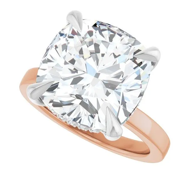 Claw-Prong Hidden Halo-Style Engagement Ring Image 5 JF Jones Jewelers Rochester, NY