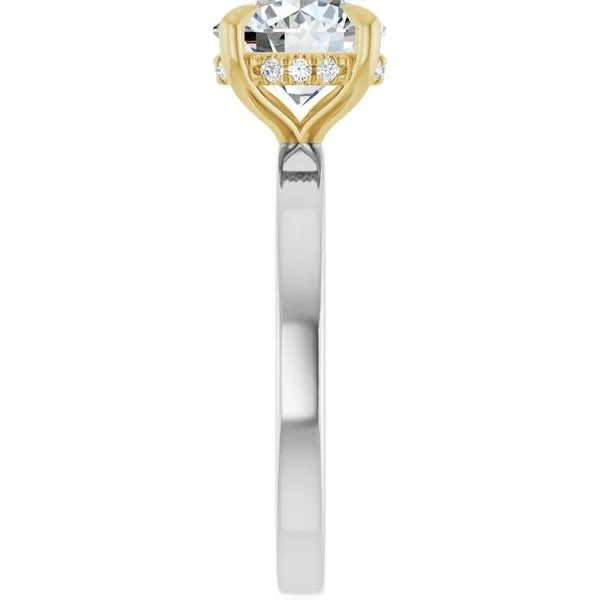 Claw-Prong Hidden Halo-Style Engagement Ring Image 4 Arezzo Jewelers Elmwood Park, IL
