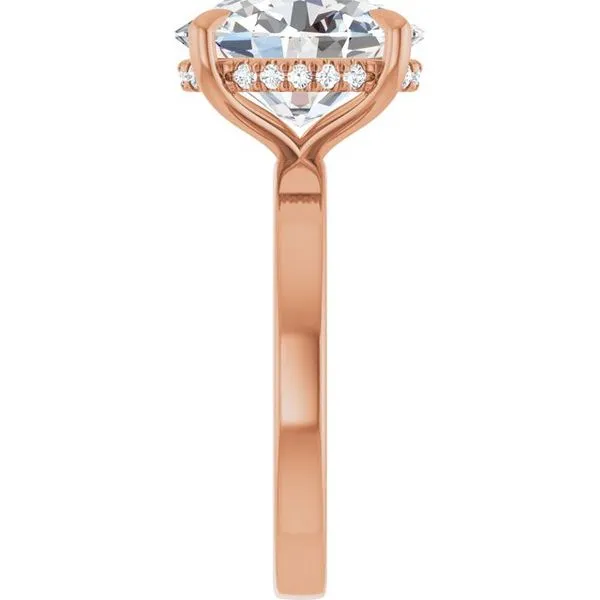 Claw-Prong Hidden Halo-Style Engagement Ring Image 4 Michael Szwed Jewelers Longmeadow, MA