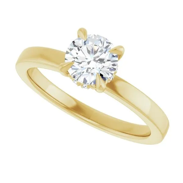 Claw-Prong Hidden Halo-Style Engagement Ring Image 5 JF Jones Jewelers Rochester, NY