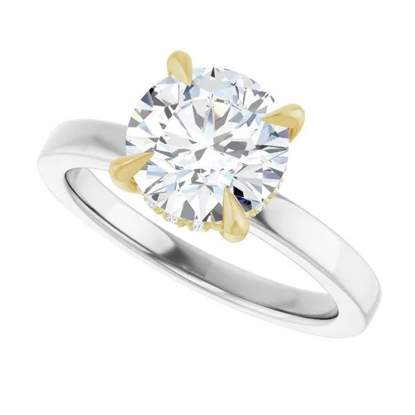 Claw-Prong Hidden Halo-Style Engagement Ring Image 5 Arezzo Jewelers Elmwood Park, IL