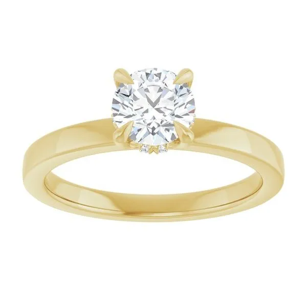 Claw-Prong Hidden Halo-Style Engagement Ring Image 3 JF Jones Jewelers Rochester, NY