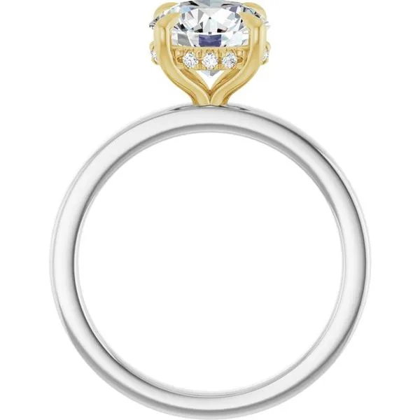 Claw-Prong Hidden Halo-Style Engagement Ring Image 2 Ocean View Jewelers Millville, DE