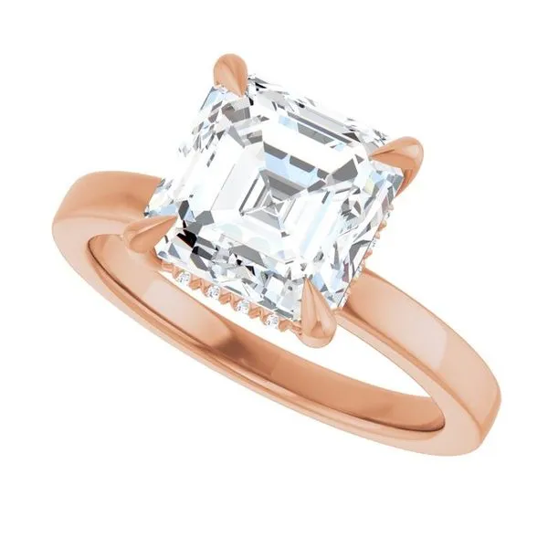 Claw-Prong Hidden Halo-Style Engagement Ring Image 5 JF Jones Jewelers Rochester, NY