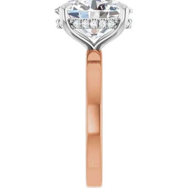 Claw-Prong Hidden Halo-Style Engagement Ring Image 4 Michael Szwed Jewelers Longmeadow, MA