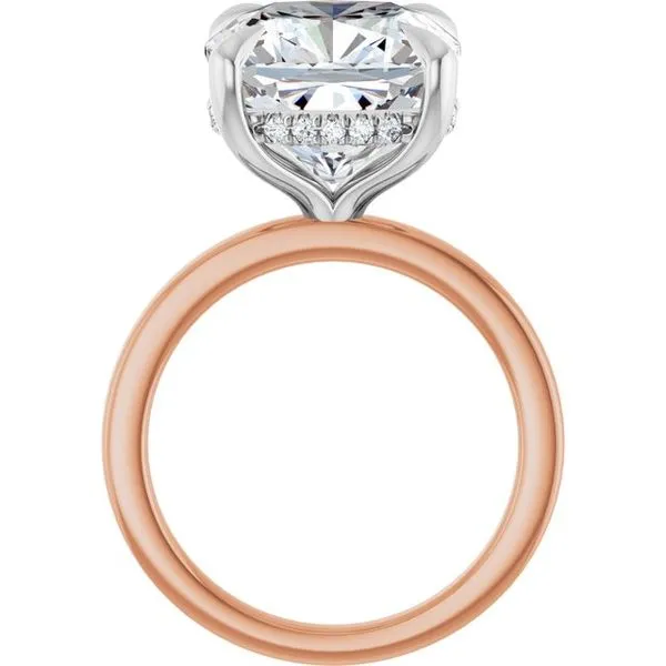 Claw-Prong Hidden Halo-Style Engagement Ring Image 2 The Jewelry Source El Segundo, CA