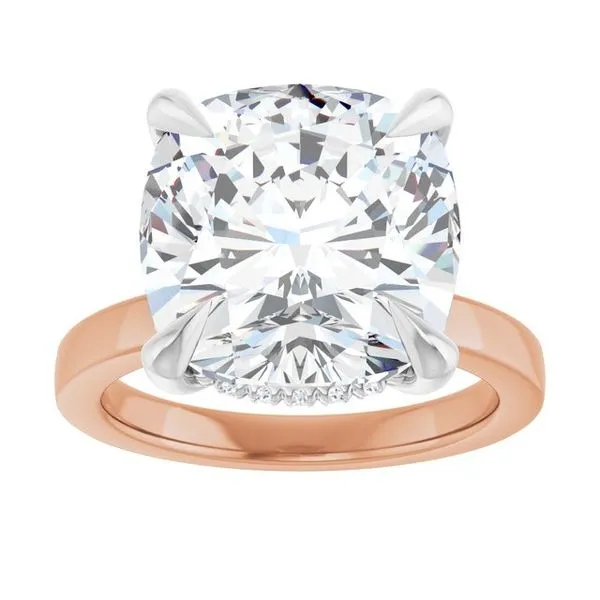 Claw-Prong Hidden Halo-Style Engagement Ring Image 3 The Jewelry Source El Segundo, CA