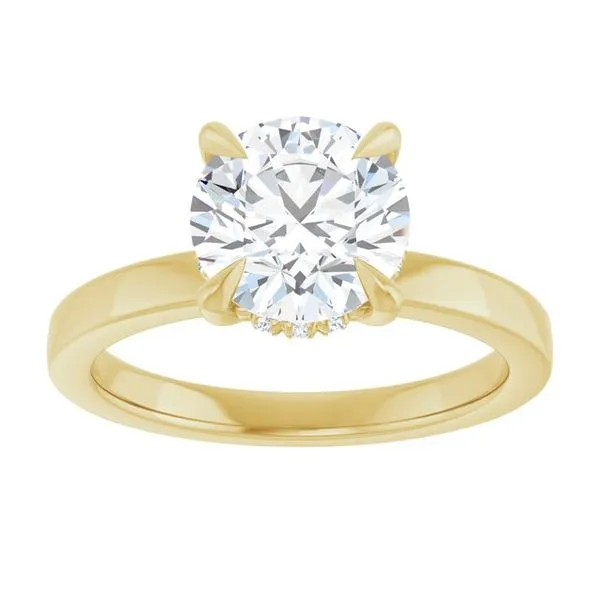 Claw-Prong Hidden Halo-Style Engagement Ring Image 3 JF Jones Jewelers Rochester, NY