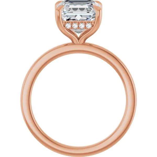 Claw-Prong Hidden Halo-Style Engagement Ring Image 2 Don's Jewelry & Design Washington, IA