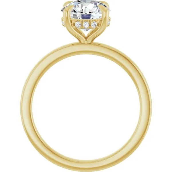 Claw-Prong Hidden Halo-Style Engagement Ring Image 2 Don's Jewelry & Design Washington, IA