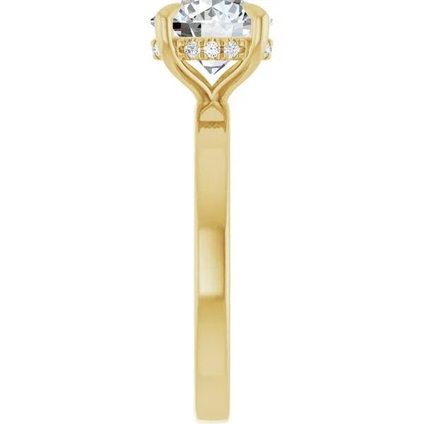 Claw-Prong Hidden Halo-Style Engagement Ring Image 4 Northwood Jewelers Northwood, OH