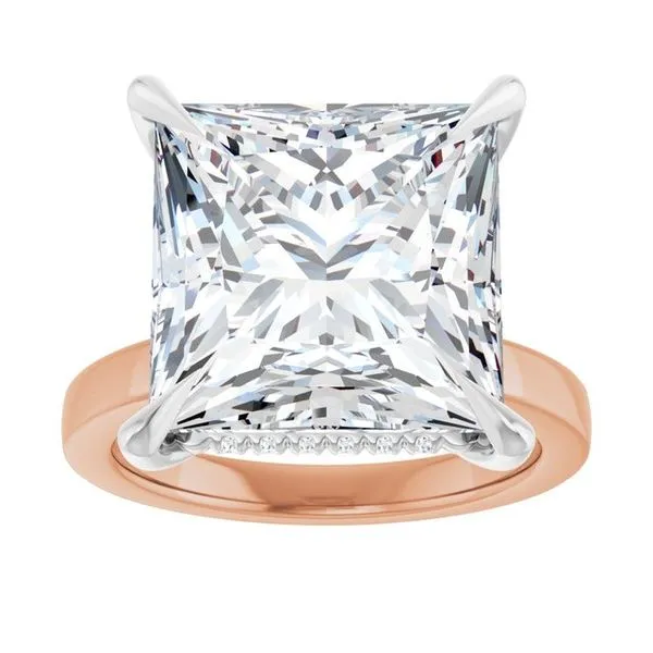 Claw-Prong Hidden Halo-Style Engagement Ring Image 3 Vulcan's Forge LLC KANSAS CITY, MO