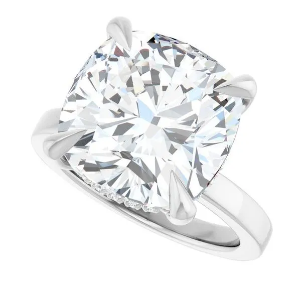 Claw-Prong Hidden Halo-Style Engagement Ring Image 5 Raleigh Diamond Fine Jewelry Raleigh, NC