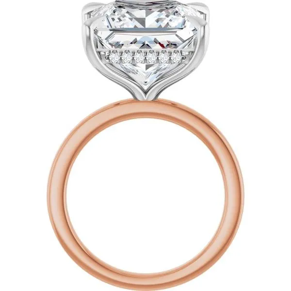 Claw-Prong Hidden Halo-Style Engagement Ring Image 2 Hudson Valley Goldsmith New Paltz, NY