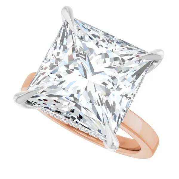 Claw-Prong Hidden Halo-Style Engagement Ring Image 5 Natale Jewelers Sewell, NJ