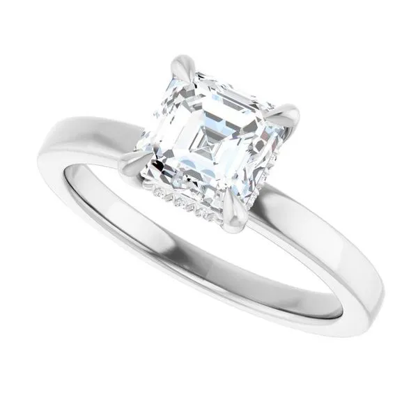 Claw-Prong Hidden Halo-Style Engagement Ring Image 5 Natale Jewelers Sewell, NJ