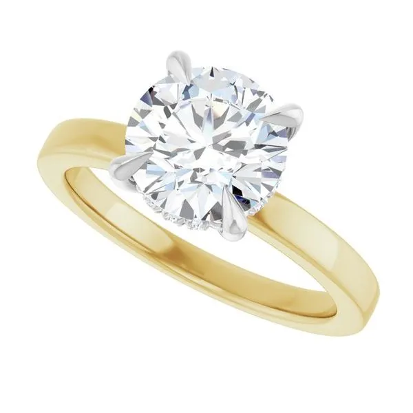 Claw-Prong Hidden Halo-Style Engagement Ring Image 5 Natale Jewelers Sewell, NJ