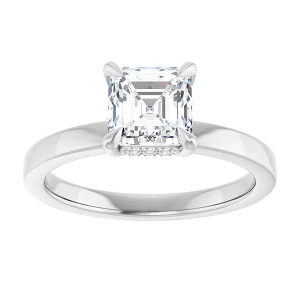 Claw-Prong Hidden Halo-Style Engagement Ring Image 3 Jimmy Smith Jewelers Decatur, AL