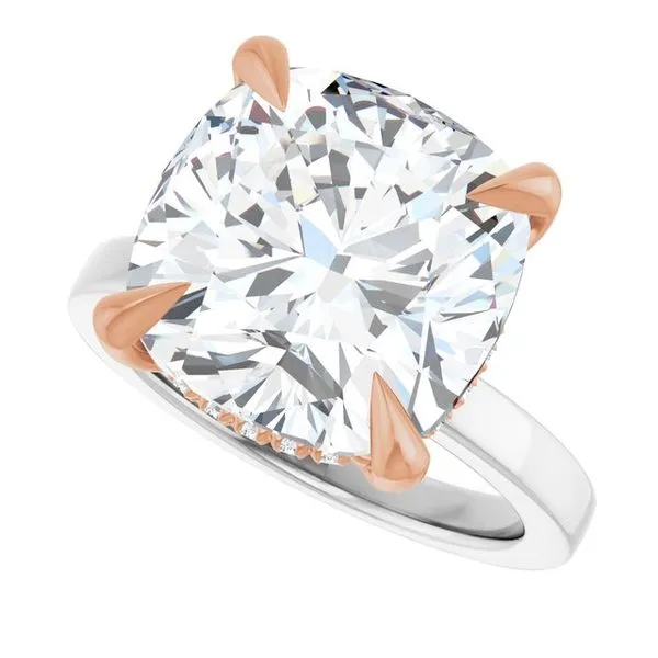 Claw-Prong Hidden Halo-Style Engagement Ring Image 5 Austin's Fine Diamonds & Jewelry Lyndhurst, NJ