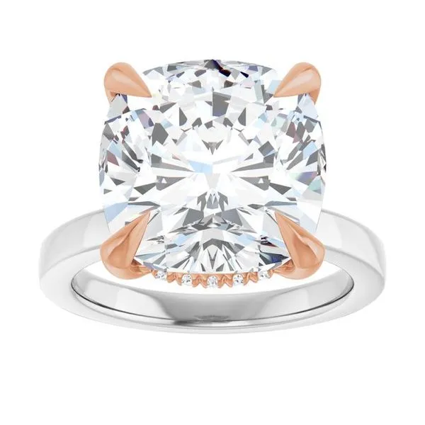 Claw-Prong Hidden Halo-Style Engagement Ring Image 3 Vulcan's Forge LLC KANSAS CITY, MO