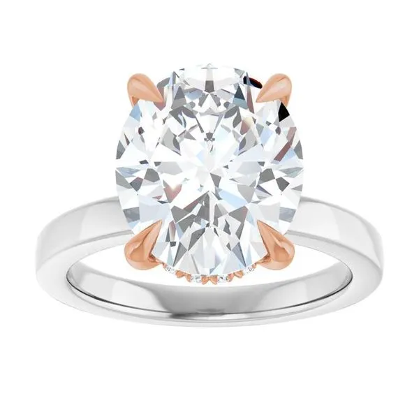 Claw-Prong Hidden Halo-Style Engagement Ring Image 3 JF Jones Jewelers Rochester, NY