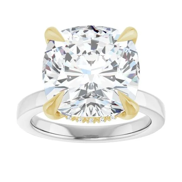 Claw-Prong Hidden Halo-Style Engagement Ring Image 3 Don's Jewelry & Design Washington, IA