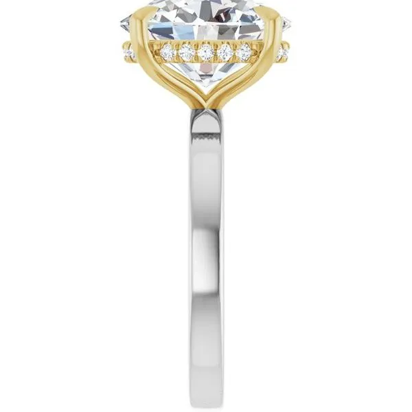 Claw-Prong Hidden Halo-Style Engagement Ring Image 4 Northwood Jewelers Northwood, OH