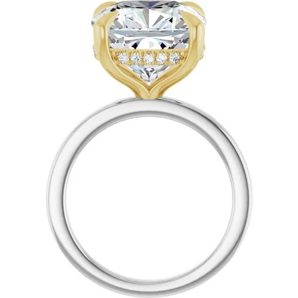 Claw-Prong Hidden Halo-Style Engagement Ring Image 2 Hudson Valley Goldsmith New Paltz, NY