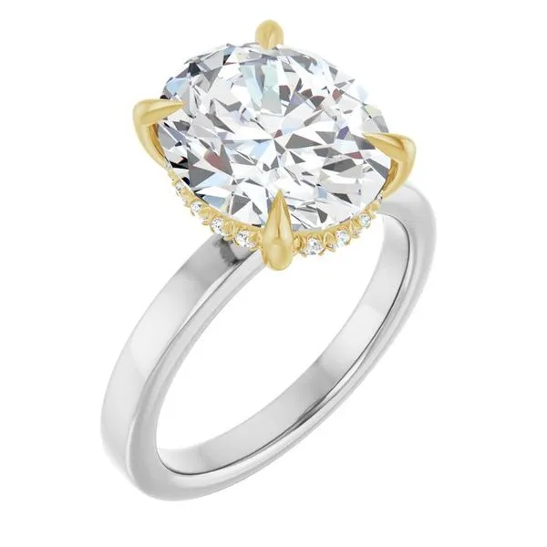 Claw-Prong Hidden Halo-Style Engagement Ring Natale Jewelers Sewell, NJ