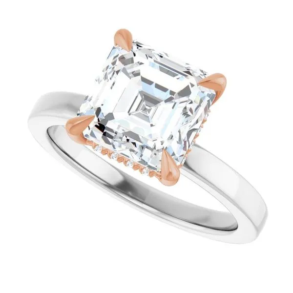 Claw-Prong Hidden Halo-Style Engagement Ring Image 5 JF Jones Jewelers Rochester, NY