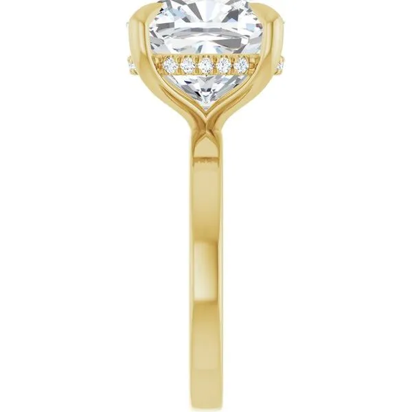 Claw-Prong Hidden Halo-Style Engagement Ring Image 4 The Jewelry Source El Segundo, CA