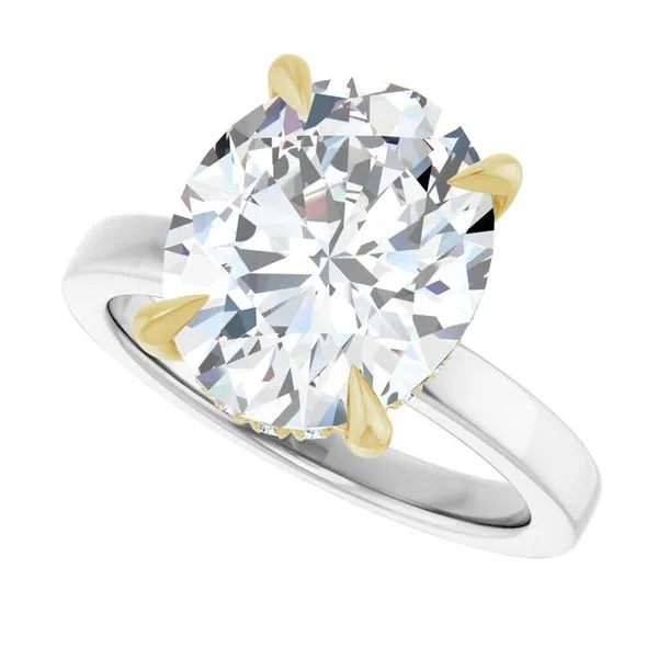 Claw-Prong Hidden Halo-Style Engagement Ring Image 5 Clater Jewelers Louisville, KY