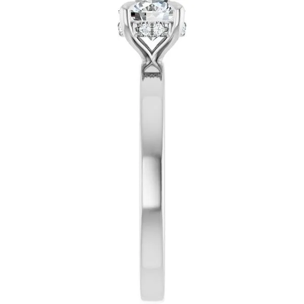 Claw-Prong Hidden Halo-Style Engagement Ring Image 4 Austin's Fine Diamonds & Jewelry Lyndhurst, NJ