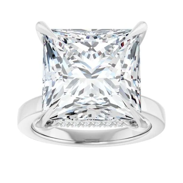 Claw-Prong Hidden Halo-Style Engagement Ring Image 3 Northwood Jewelers Northwood, OH