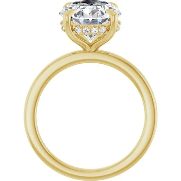 Claw-Prong Hidden Halo-Style Engagement Ring Image 2 Don's Jewelry & Design Washington, IA