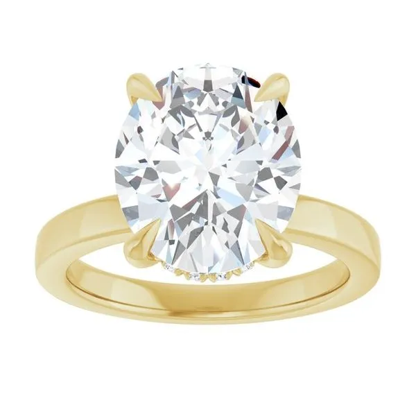 Claw-Prong Hidden Halo-Style Engagement Ring Image 3 JF Jones Jewelers Rochester, NY