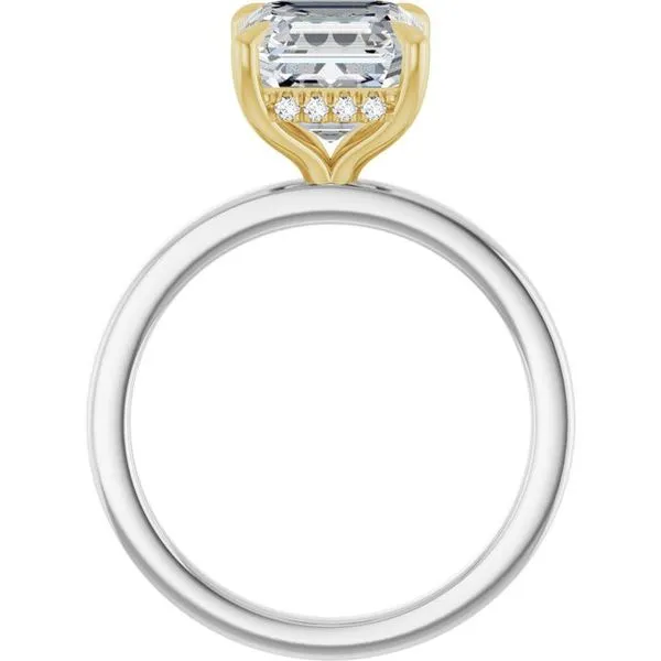 Claw-Prong Hidden Halo-Style Engagement Ring Image 2 Don's Jewelry & Design Washington, IA