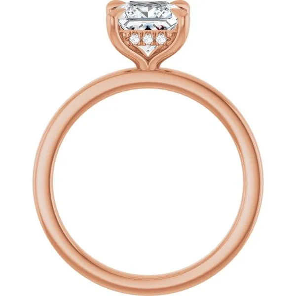 Claw-Prong Hidden Halo-Style Engagement Ring Image 2 Don's Jewelry & Design Washington, IA