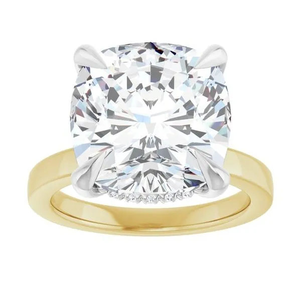 Claw-Prong Hidden Halo-Style Engagement Ring Image 3 Don's Jewelry & Design Washington, IA