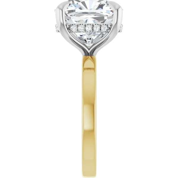 Claw-Prong Hidden Halo-Style Engagement Ring Image 4 Don's Jewelry & Design Washington, IA