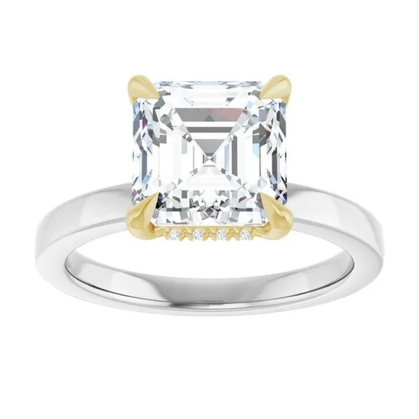 Claw-Prong Hidden Halo-Style Engagement Ring Image 3 Don's Jewelry & Design Washington, IA