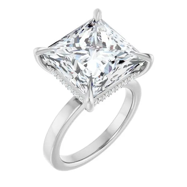 Claw-Prong Hidden Halo-Style Engagement Ring Futer Bros Jewelers York, PA