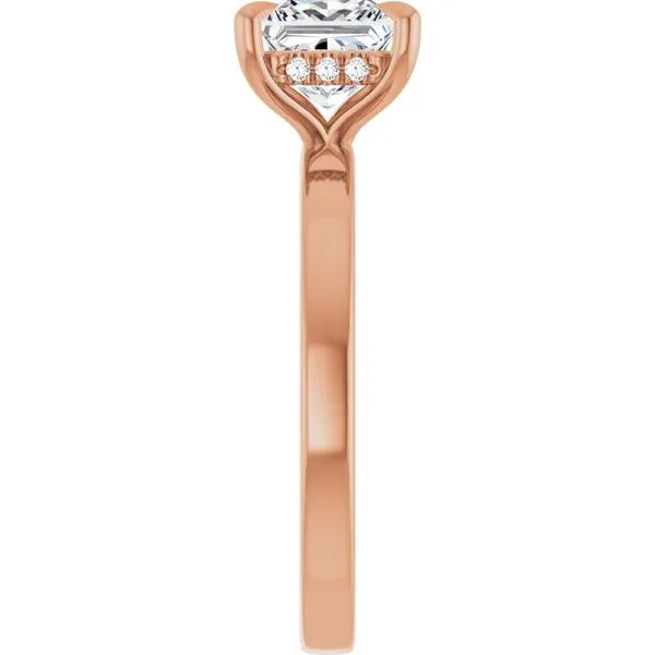 Claw-Prong Hidden Halo-Style Engagement Ring Image 4 Vulcan's Forge LLC KANSAS CITY, MO