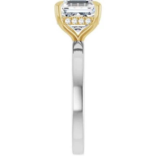 Claw-Prong Hidden Halo-Style Engagement Ring Image 4 Don's Jewelry & Design Washington, IA