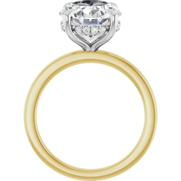 Claw-Prong Hidden Halo-Style Engagement Ring Image 2 Northwood Jewelers Northwood, OH