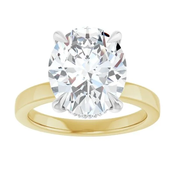 Claw-Prong Hidden Halo-Style Engagement Ring Image 3 Northwood Jewelers Northwood, OH