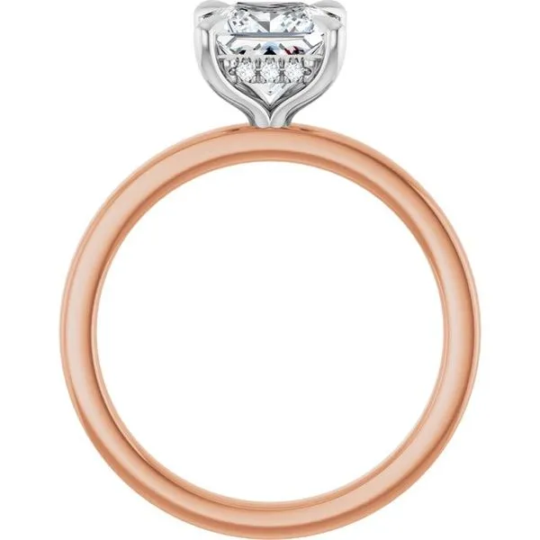 Claw-Prong Hidden Halo-Style Engagement Ring Image 2 Don's Jewelry & Design Washington, IA